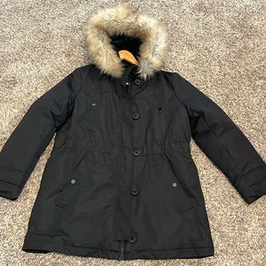 NWOT Halitech Hooded Parka Jacket Faux Fur detachable hood, women’s XL x-large